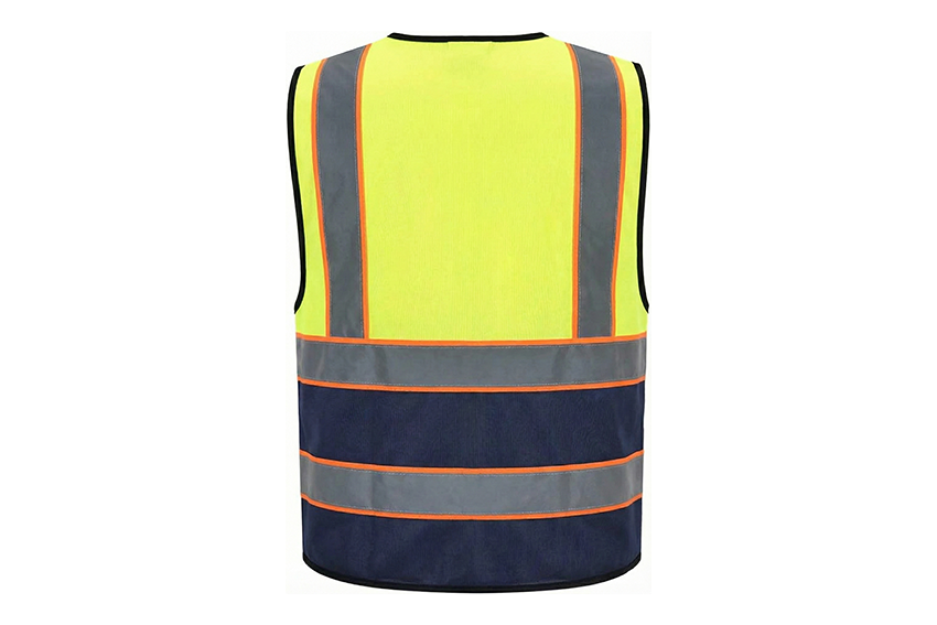 HIGH-VISIBILITY | BASIC VEST | Lemon & Black 1inch Reflective tape and contrast tape